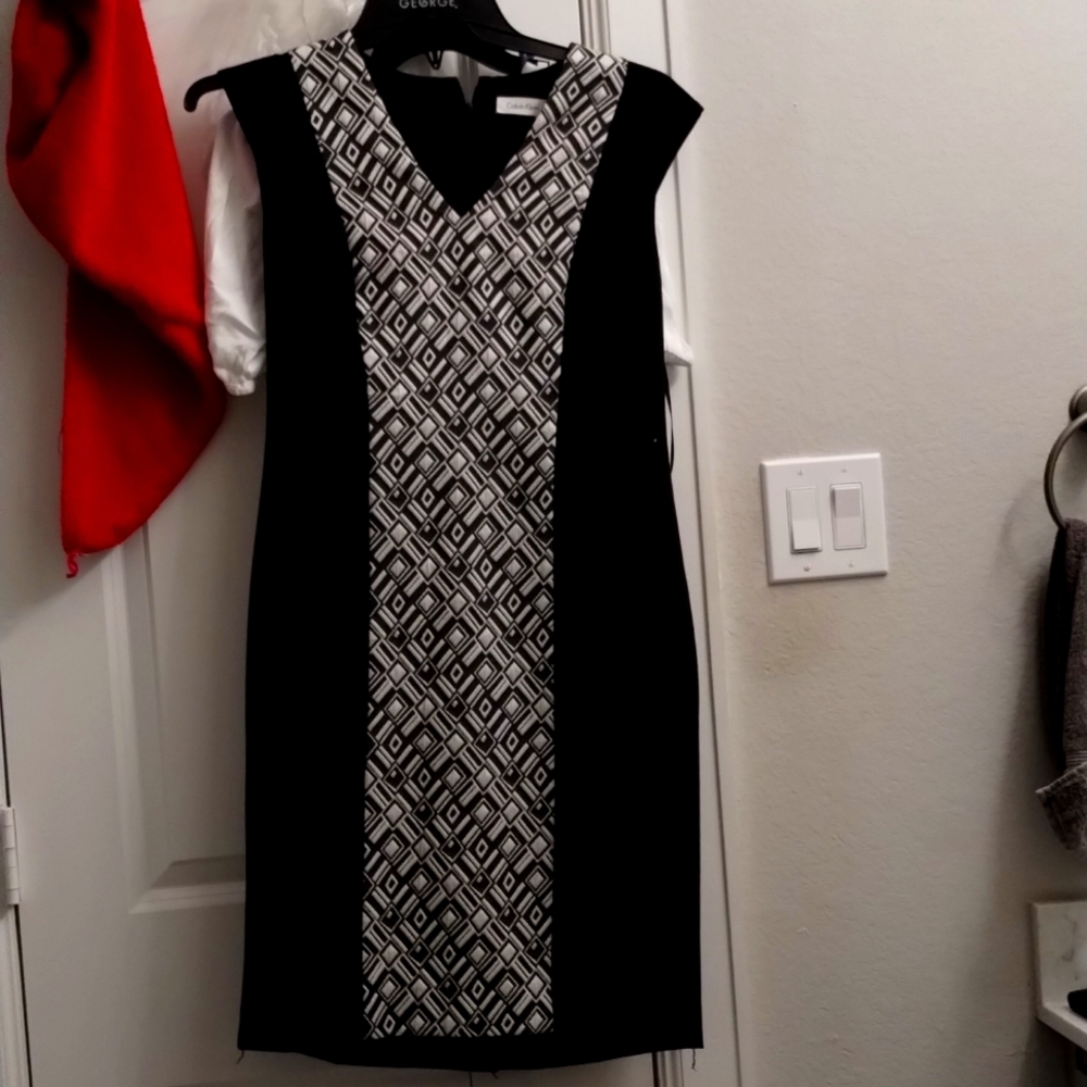 Black and Tan Calvin Klein Dress
